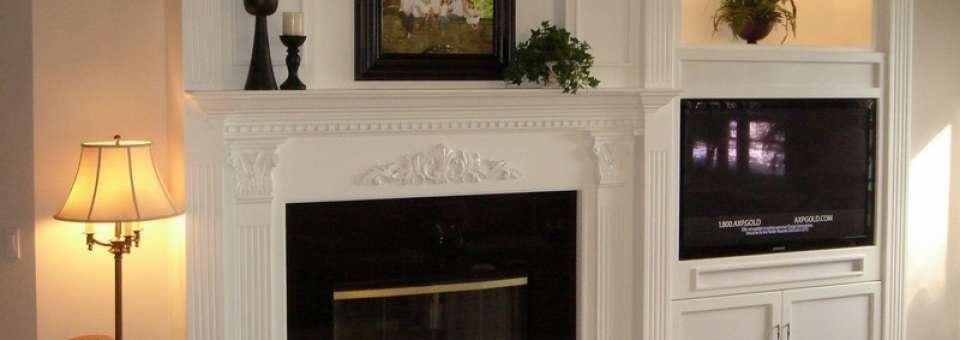 White entertainment center